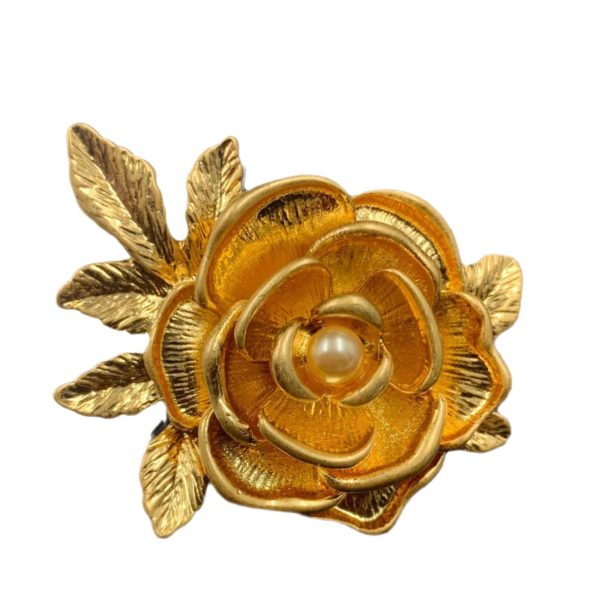 Elegant flower gold-plated coat brooch JY-H2408001