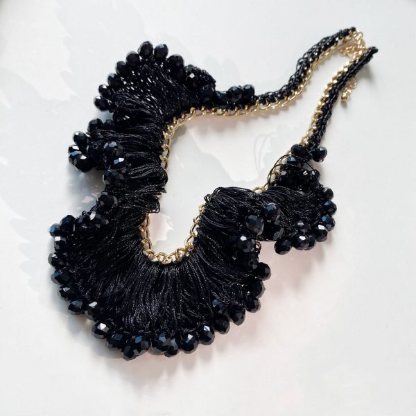 Medieval exaggerated bead assembly necklace GD-N2408002