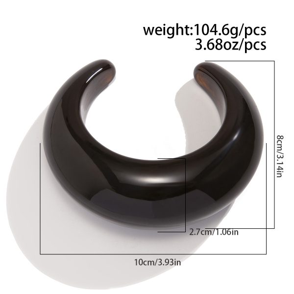Resin wide personality geometric bracelet MY-B2408002