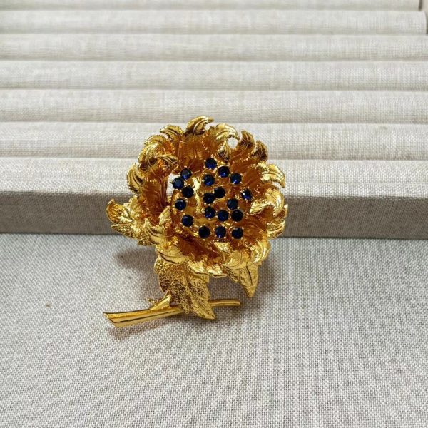 Vintage three-dimensional flower fashionable brooch GD-H2408002
