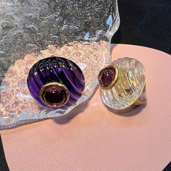 Womens French style light luxury Retro Ring DS-S2408001