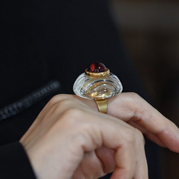Womens French style light luxury Retro Ring DS-S2408001