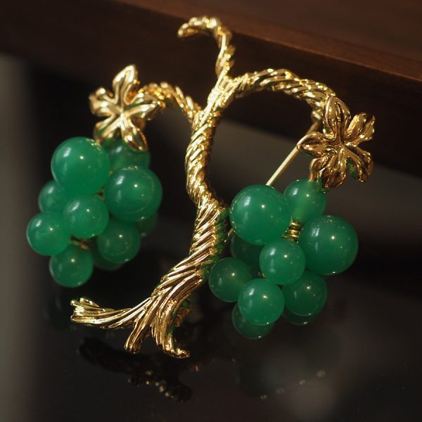 women's chest flower green grape brooch GD-H2408001